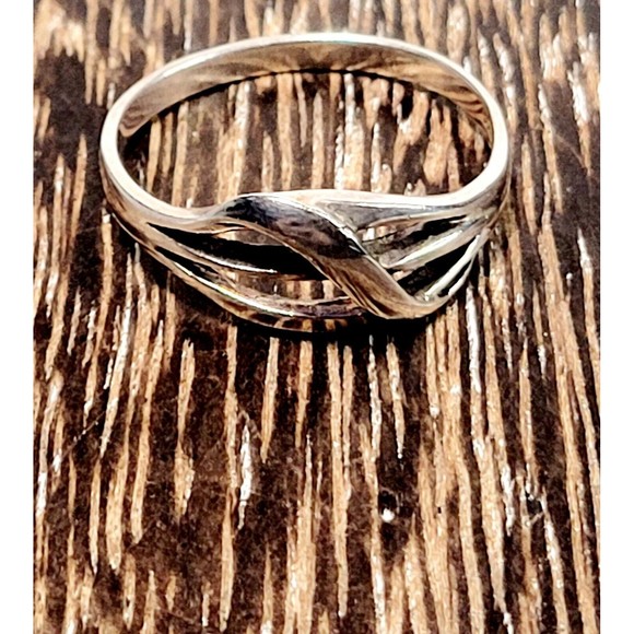 925K Sterling Silver Modernist Asymmetrical Weave Ring Sz 11.75 VGC - Picture 2 of 13